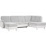 WOHNLANDSCHAFT Lederlook, Webstoff - Chromfarben/Braun, KONVENTIONELL, Kunststoff/Textil (164/301/200cm) - Xora