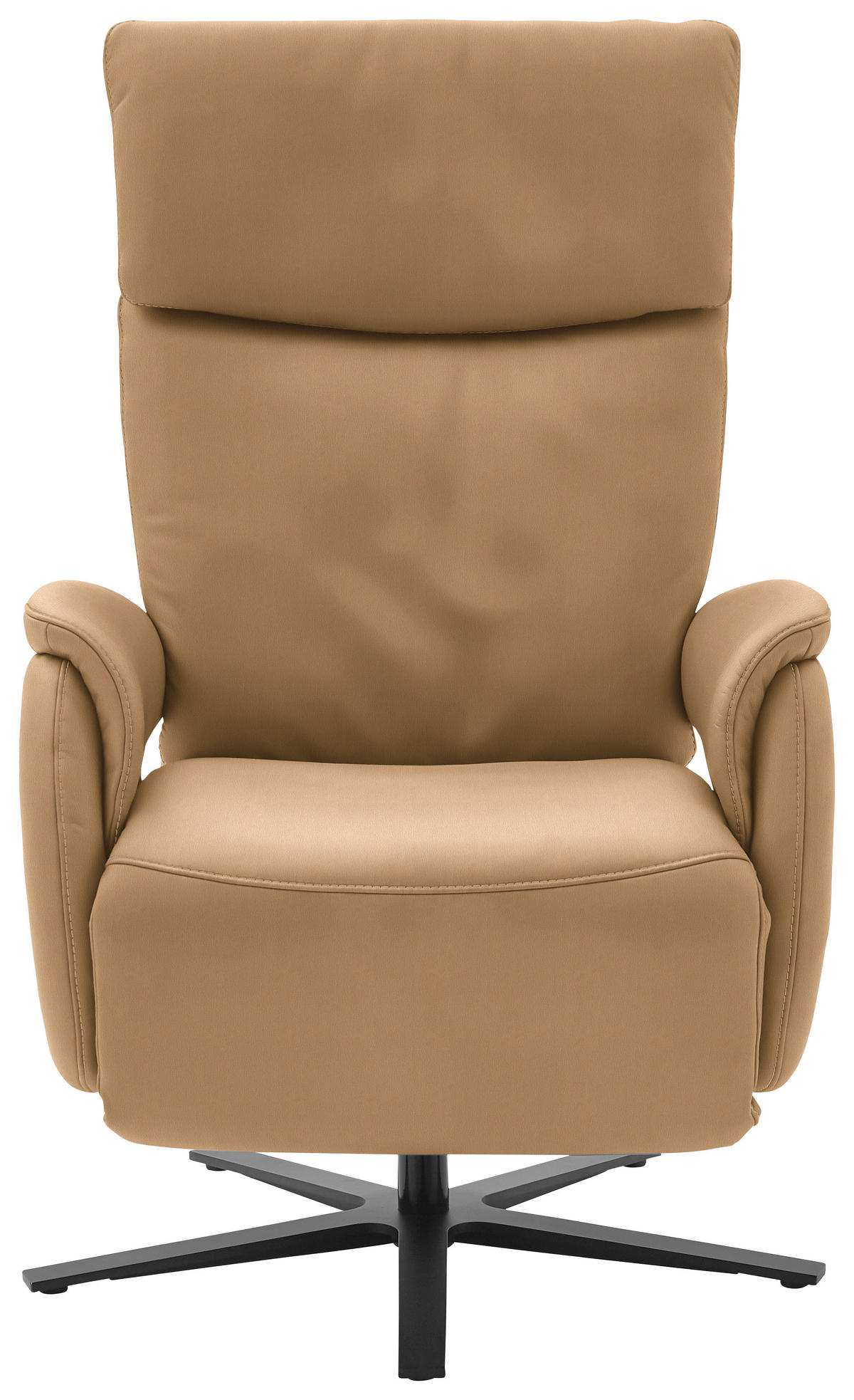 RELAXSESSEL in Leder Honig  - Schwarz/Honig, Design, Leder/Metall (70/117/85cm) - Dieter Knoll