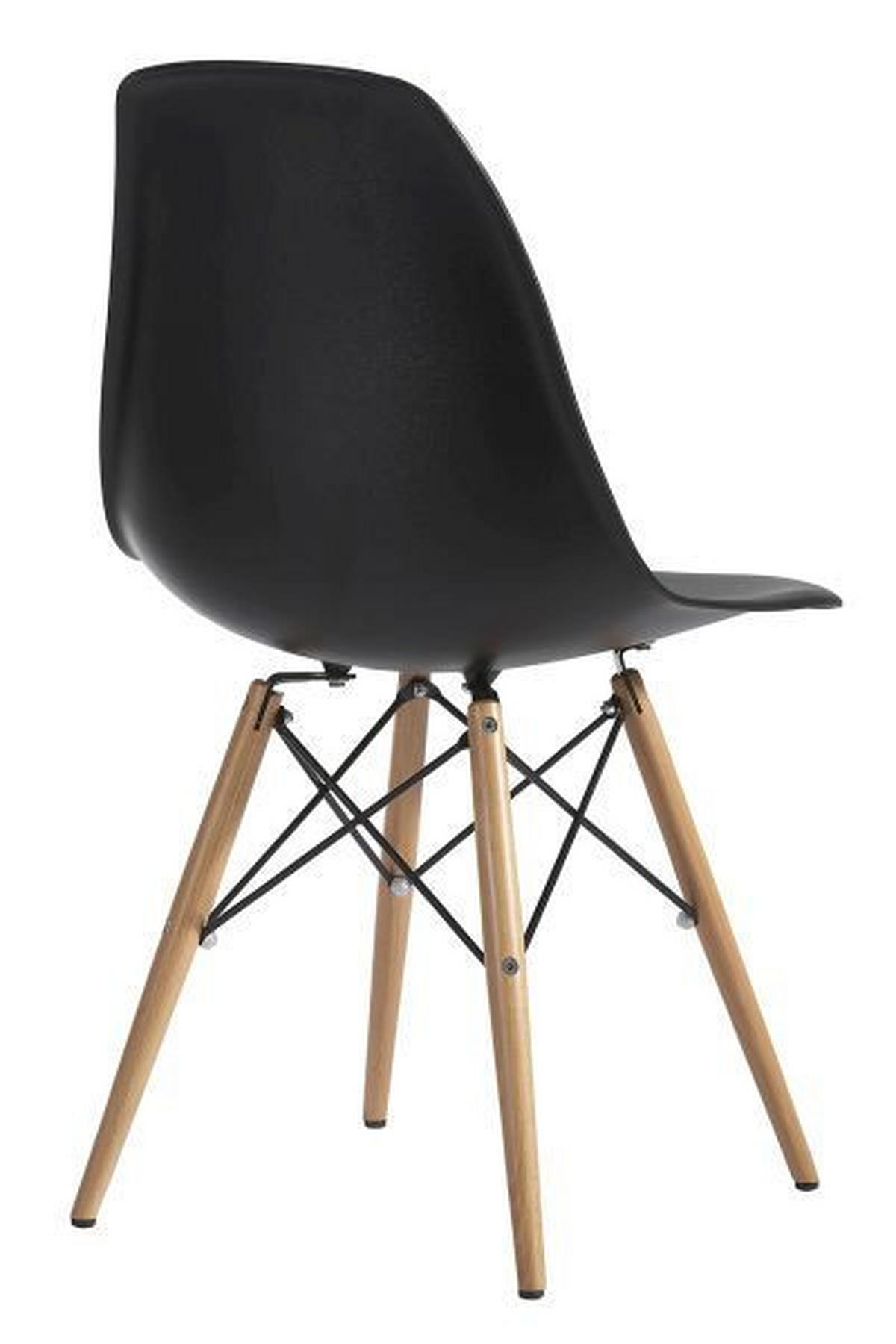 STOLICA  crna       - boja bukve/crna, Dizajnerski, drvo/metal (54/81/47cm) - Novel