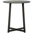 BEISTELLTISCH 43/43/47 cm Grau, Schwarz rund  - Schwarz/Grau, Trend, Glas/Metall (43/43/47cm) - Xora