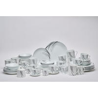 KOMPLETT SERVIS Roma 62 delar  - vit/grå, Basics, keramik - Novel