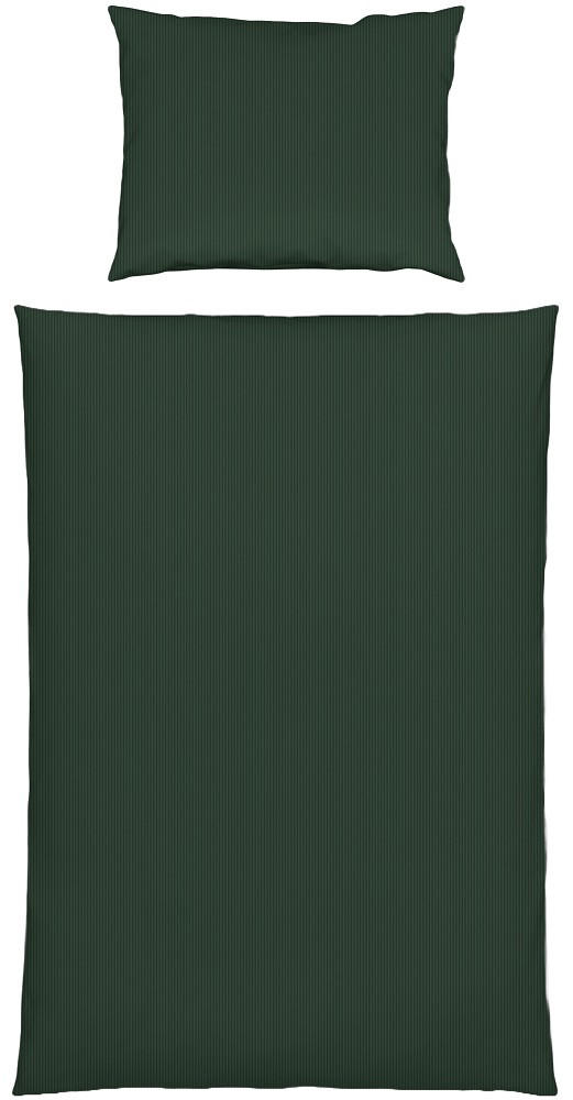 BETTWÄSCHESET Damast 160/210 cm  65 cm/100 cm  - Waldgrün, Basics, Textil (160/210cm) - Dieter Knoll