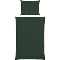 BETTWÄSCHESET Damast 160/210 cm  65 cm/100 cm  - Waldgrün, Basics, Textil (160/210cm) - Dieter Knoll