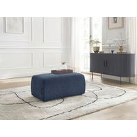 HOCKER ATILLA Struktur Dunkelblau  - Schwarz/Dunkelblau, MODERN, Kunststoff/Textil (92/44/48cm)