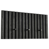 GARDEROBENPANEEL  in 60/30/7 cm  - Schwarz/Grau, MODERN, Holzwerkstoff/Textil (60/30/7cm)