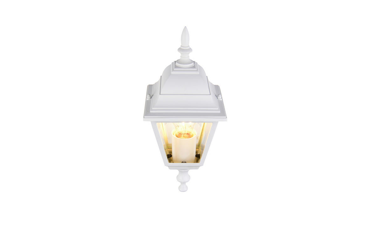AUßENWANDLEUCHTE Livenza 14/34/19 cm  - Klar/Weiß, KONVENTIONELL, Glas/Metall (14/34/19cm) - Trio Leuchten
