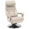 RELAXSESSEL in Leder Greige  - Edelstahlfarben/Greige, Design, Leder/Metall (75/117/88cm) - Dieter Knoll