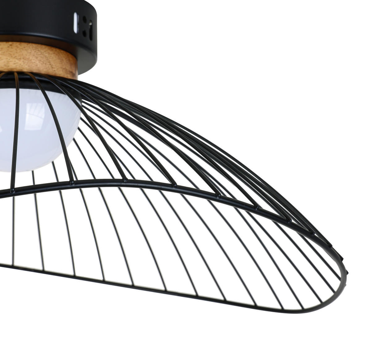 DECKENLEUCHTE 45/43/22,5 cm  - Schwarz/Naturfarben, Trend, Holz/Kunststoff (45/43/22,5cm) - Collett's Monde