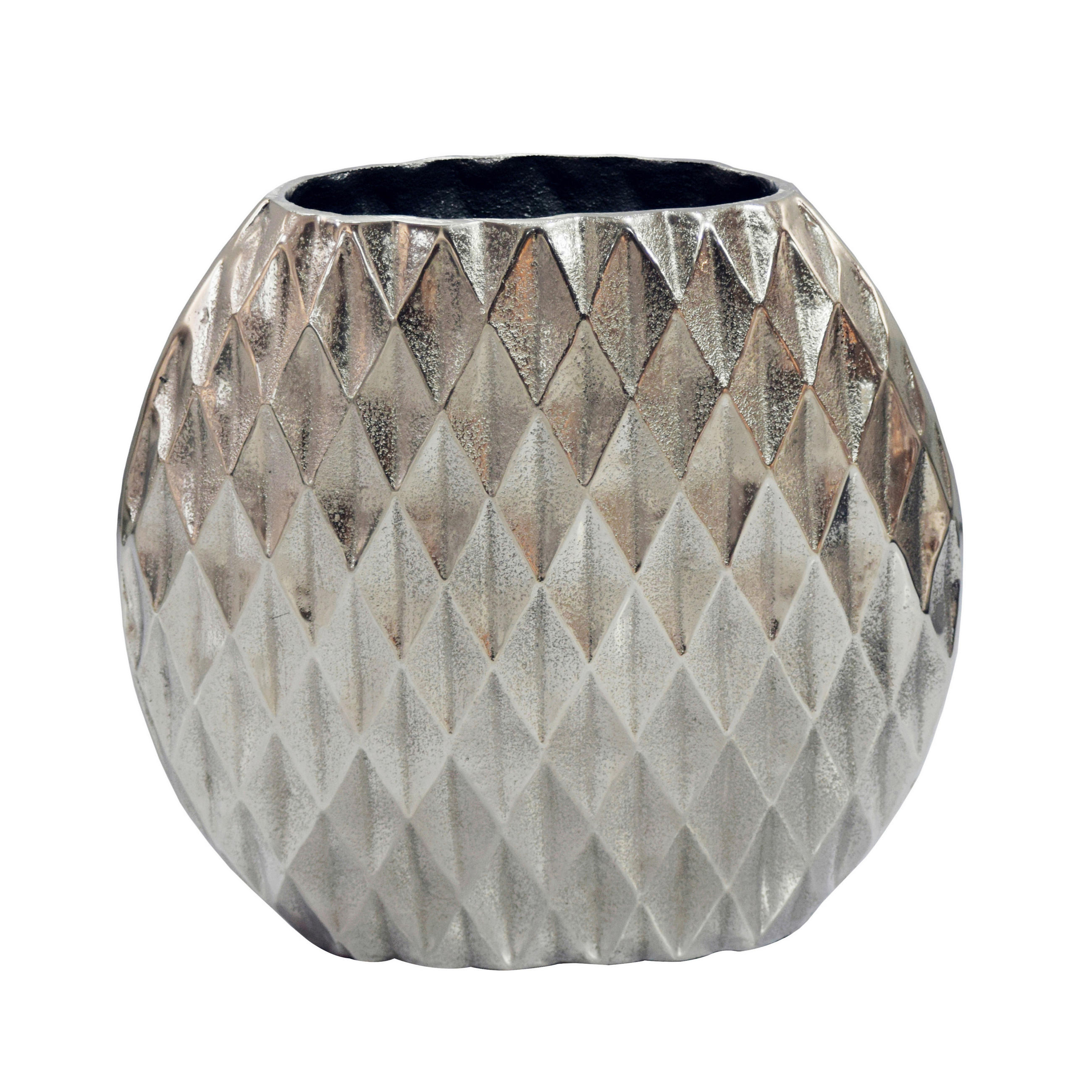 VASE 32 cm  - Silberfarben, Design, Metall (33,5/12,5/32cm) - Livetastic