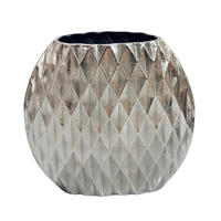 VASE 32 cm  - Silberfarben, Design, Metall (33,5/12,5/32cm) - Livetastic