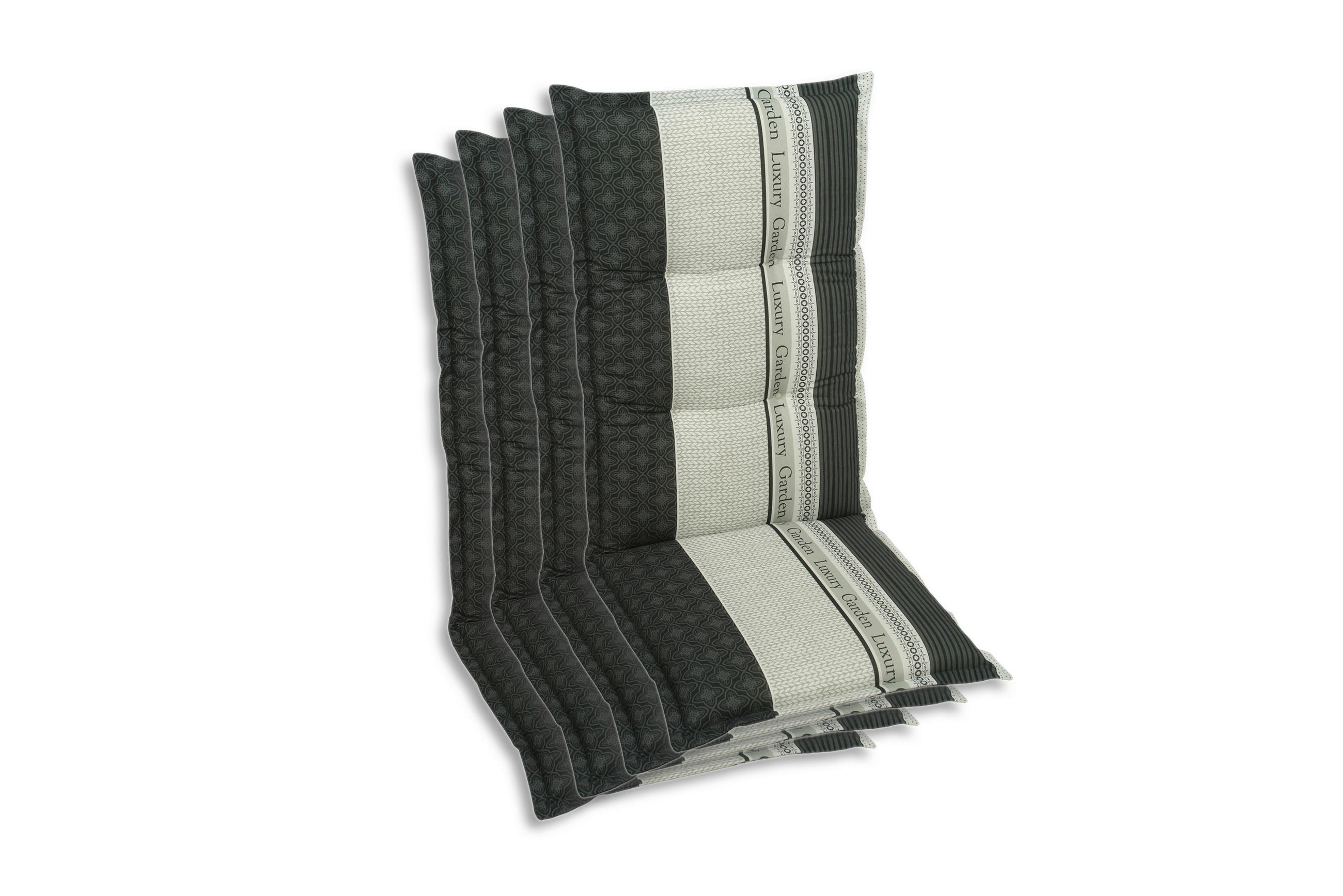 SESSELAUFLAGENSET Schriftzug  - Anthrazit, Basics, Textil (50/7/120cm)