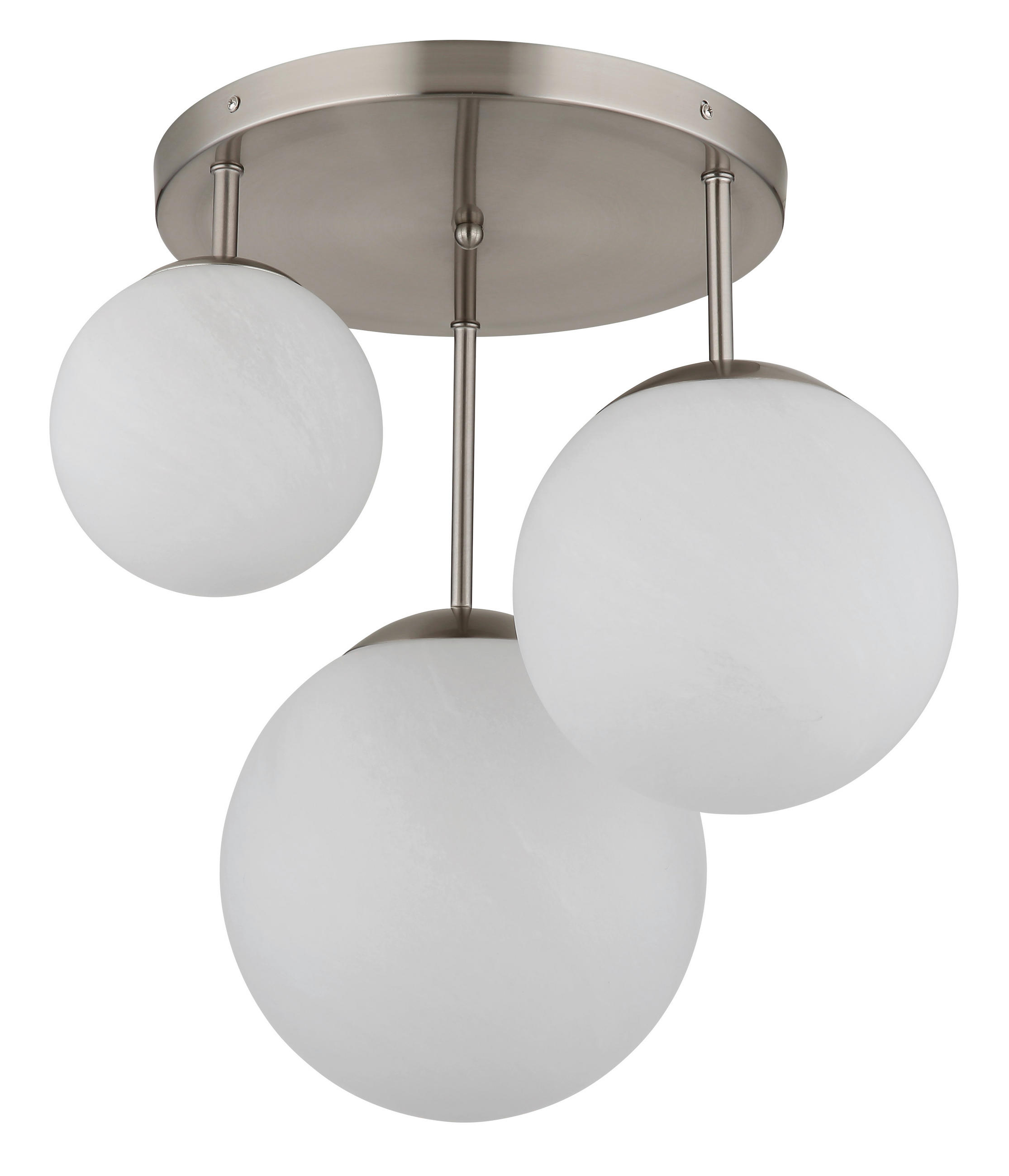 DECKENLEUCHTE  45/44 cm    - Opal/Nickelfarben, Basics, Glas/Metall (45/44cm)