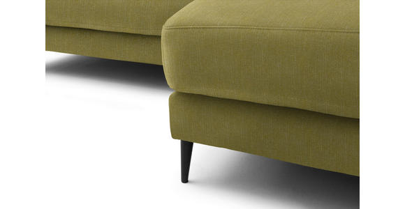 ECKSOFA  in Flachgewebe Hellgrün  253/177 cm  - Schwarz/Hellgrün, Design, Textil/Metall (253/177cm) - Dieter Knoll