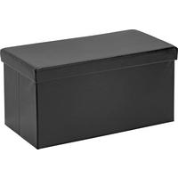 SEDACÍ BOX, textil, kompozitní dřevo, 76/38/38 cm - černá, Design, kompozitní dřevo/textil (76/38/38cm) - Carryhome