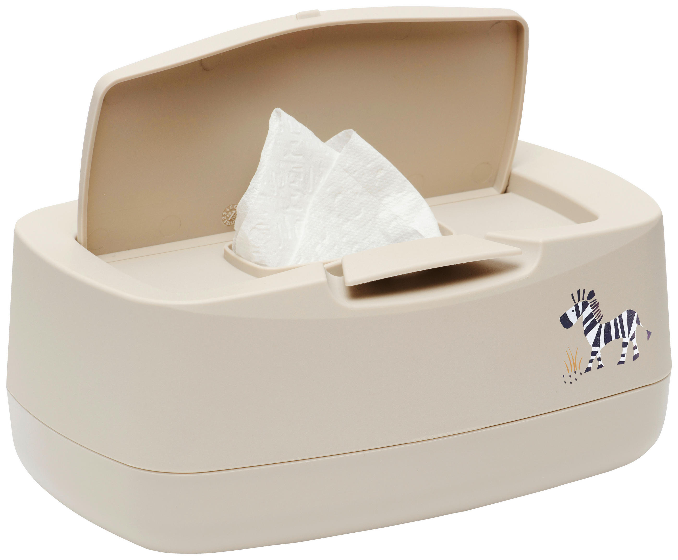 FEUCHTTÜCHER-BOX STEPPE  - Taupe, Basics, Kunststoff (21/13/9cm) - Bebe Jou