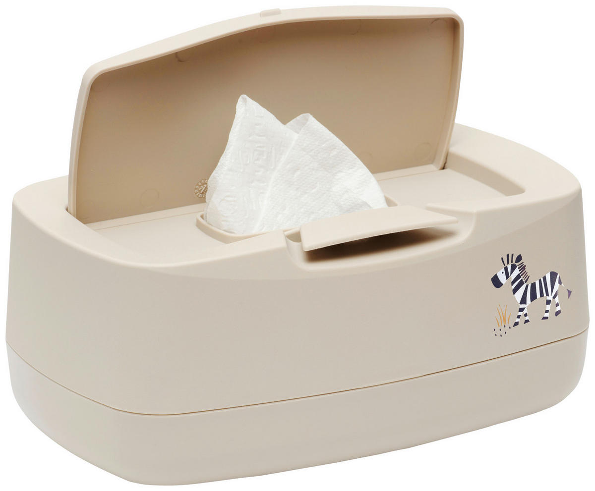 FEUCHTTÜCHER-BOX STEPPE  - Taupe, Basics, Kunststoff (21/13/9cm) - Bebe Jou