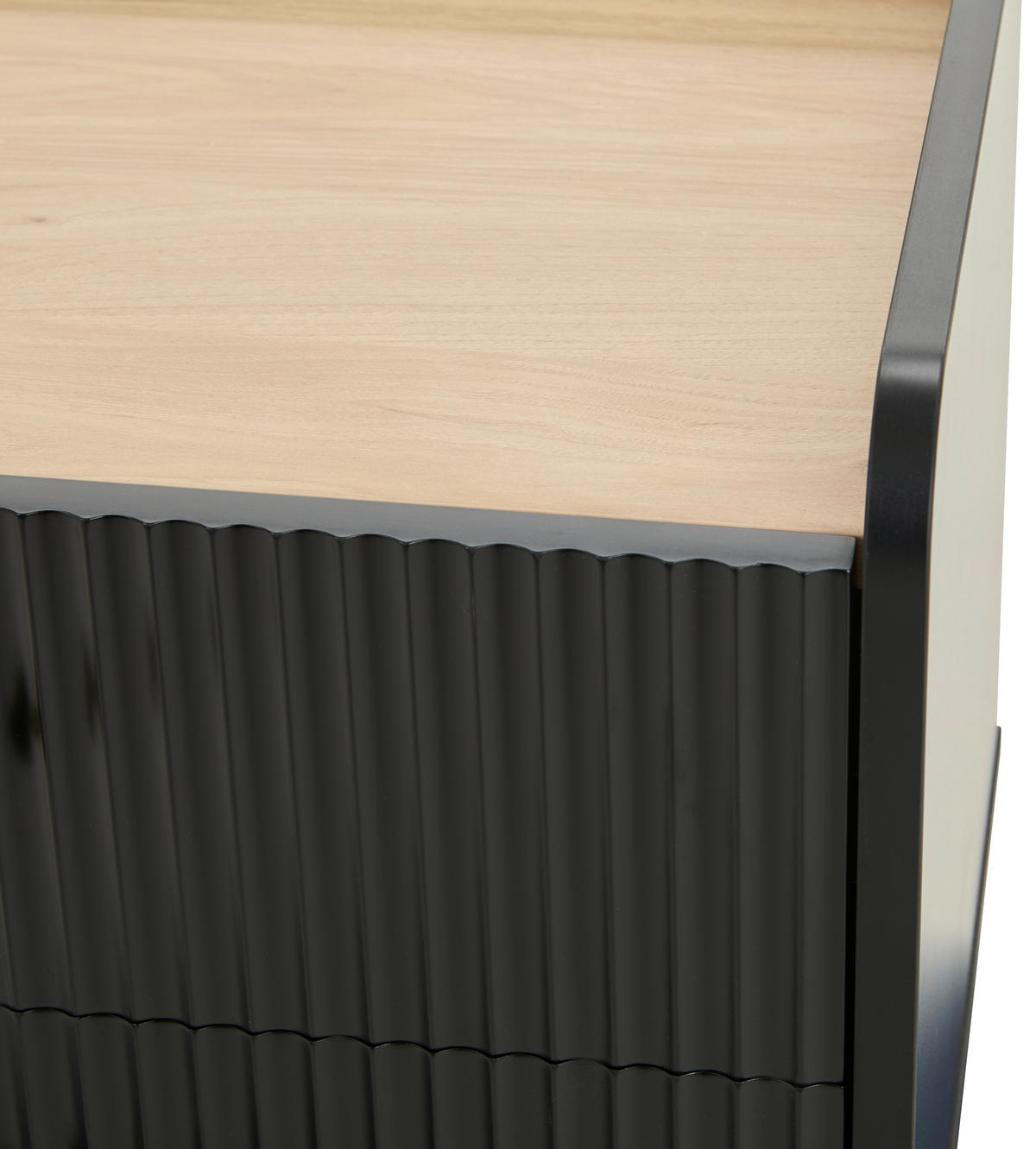 SÄNGBORD i svart, ekfärgad  - svart/guldfärgad, Design, metall/trämaterial (50/54/40cm) - Xora