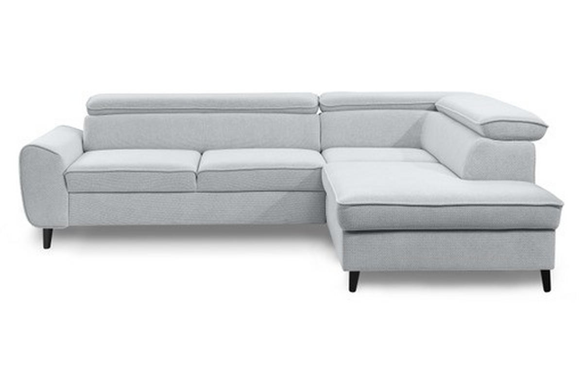 KUTNA GARNITURA tekstil  siva   - siva/crna, Moderno, tekstil/drvo (250/200cm) - Hom`in