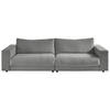 3-SITZER-SOFA in Feincord Grau  - Schwarz/Grau, Design, Kunststoff/Textil (290/86/127cm) - Lomoco