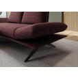 ECKSOFA  in Flachgewebe Bordeaux  155/234 cm  - Bordeaux/Schwarz, Design, Textil/Metall (155/234cm) - Dieter Knoll