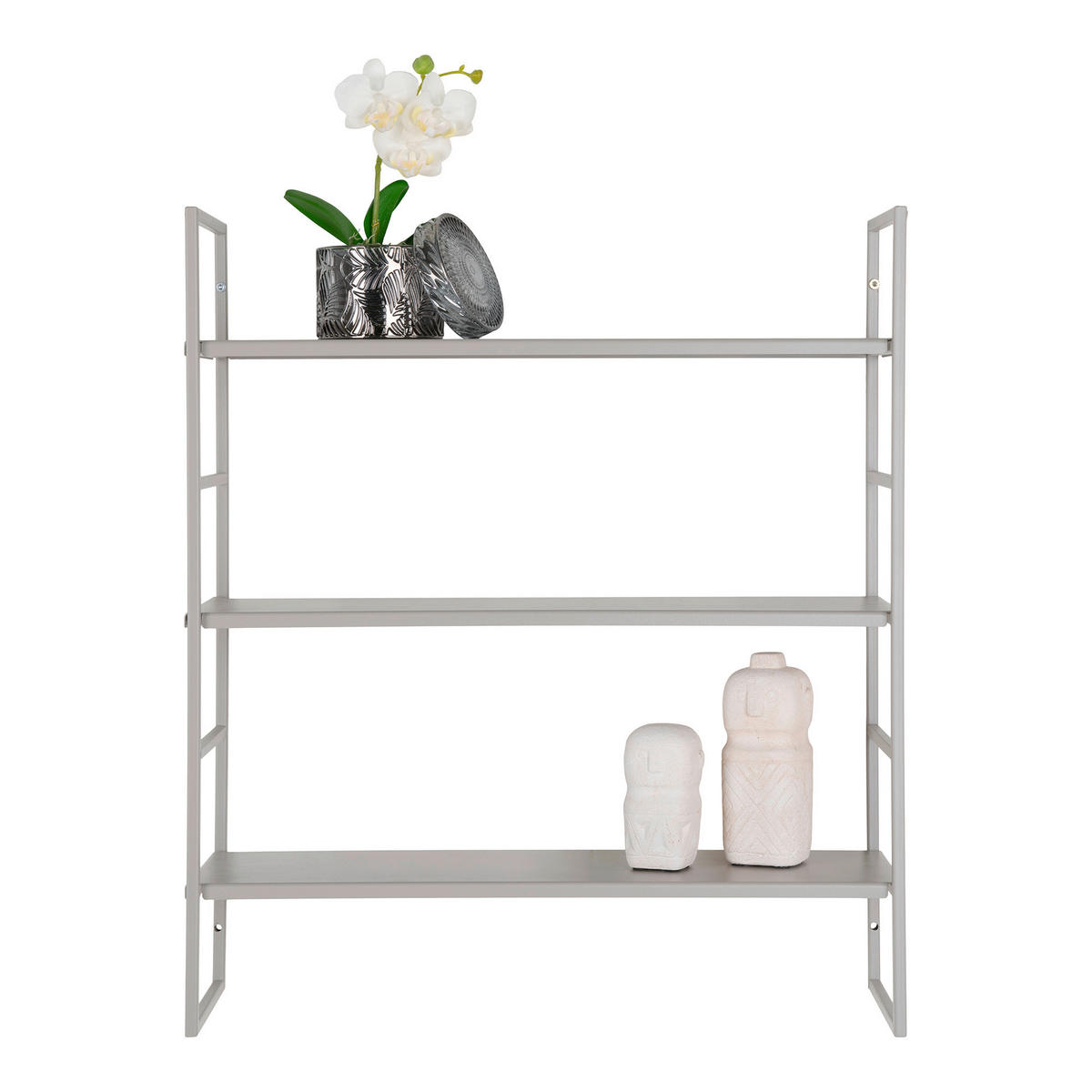 WANDREGAL 48/55/17 cm  - Grau, Design, Metall (48/55/17cm)