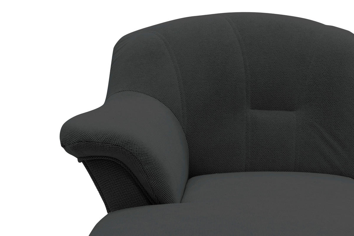 WOHNLANDSCHAFT FLORES FK Dunkelgrau Mikrofaser  - Dunkelgrau/Schwarz, KONVENTIONELL, Kunststoff/Textil (142/293/182cm) - MID.YOU