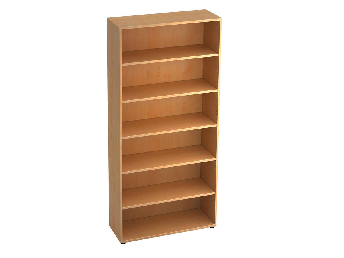 REGAL  100/215,6/40 cm Ahornfarben  - Ahornfarben/Schwarz, KONVENTIONELL, Holzwerkstoff/Kunststoff (100/215,6/40cm) - Venda