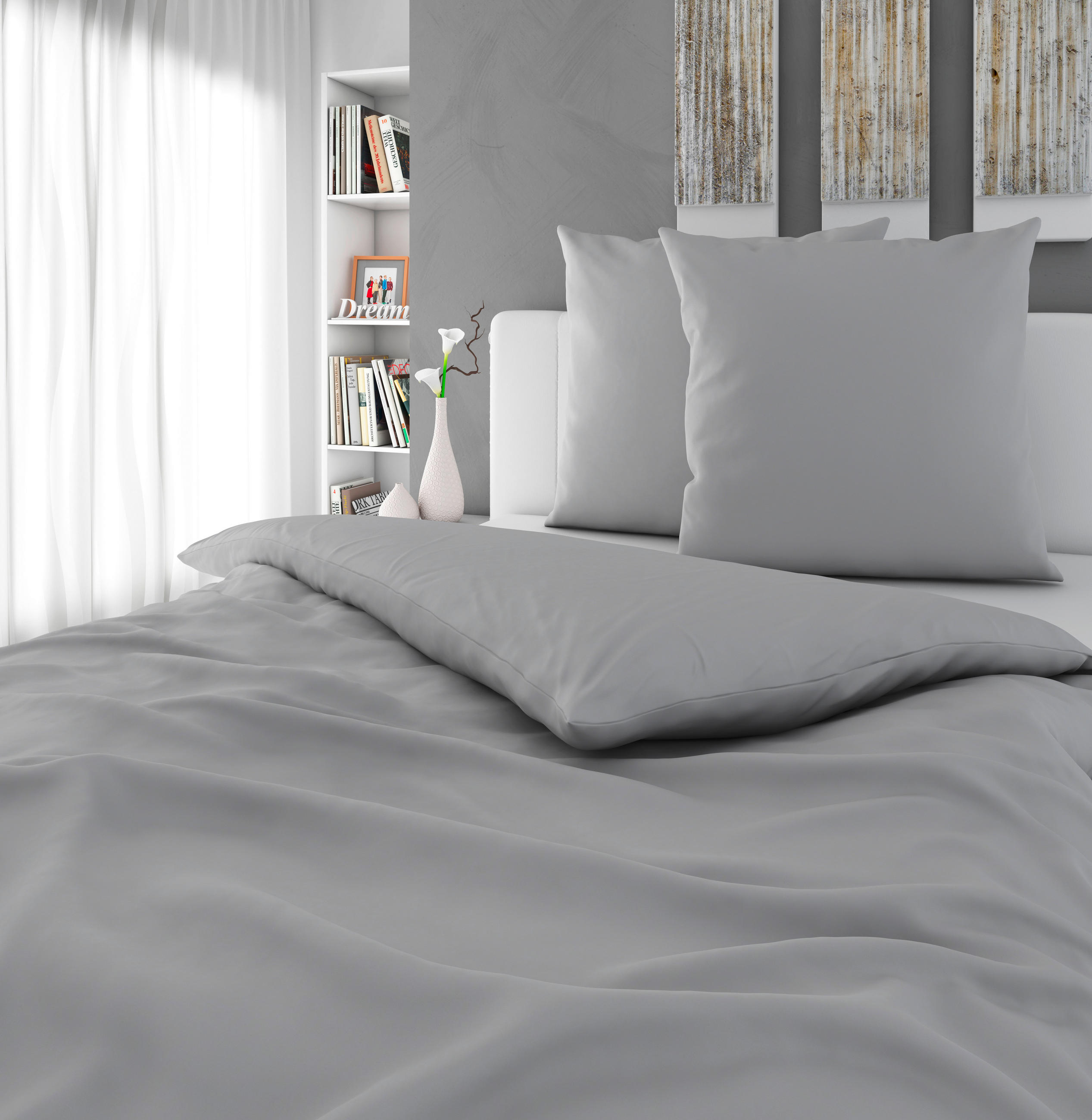 BETTWÄSCHE 200/200 cm  - Silberfarben, Textil (200/200cm) - Esposa