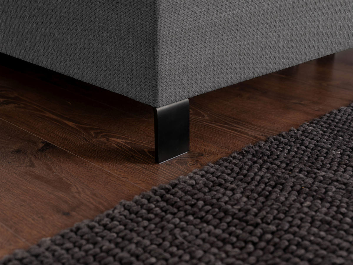 BOXSPRINGBETT 240/220 cm  in Grau  - Schwarz/Grau, Konventionell, Textil/Metall (240/220cm) - Esposa