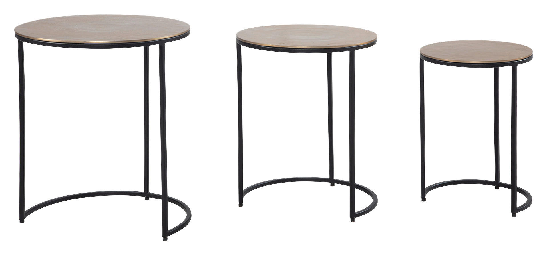 SATSBORD i metall  - svart/guldfärgad, Design, metall - MID.YOU