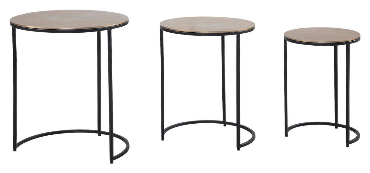 SATSBORD i metall  - svart/guldfärgad, Design, metall - MID.YOU