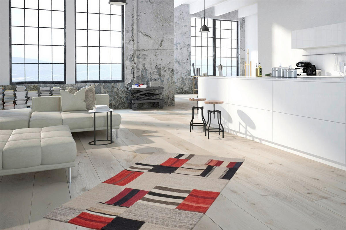 HANDWEBTEPPICH  Wohnzimmer 160/230 cm Multicolor rechteckig  - Multicolor, Basics, Textil (160/230cm) - Kayoom
