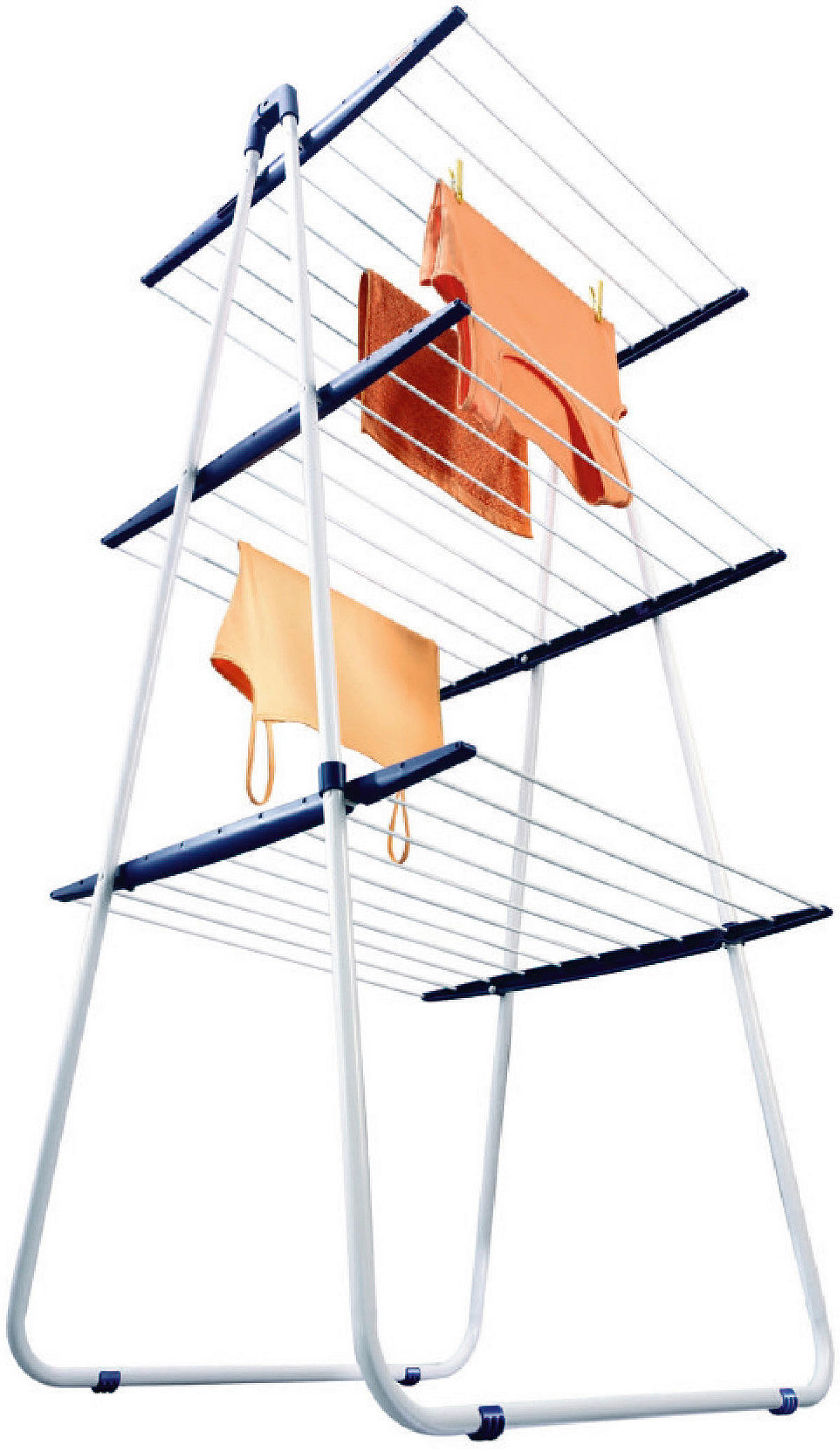 USCĂTOR DE RUFE VERTICAL - albastru/alb, Basics (155/66/61cm) - Leifheit