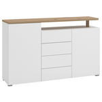 SIDEBOARD  154/94/40 cm 4 Schublade(n)  - Weiß/Eiche Artisan, Basics, Holzwerkstoff (154/94/40cm) - Carryhome