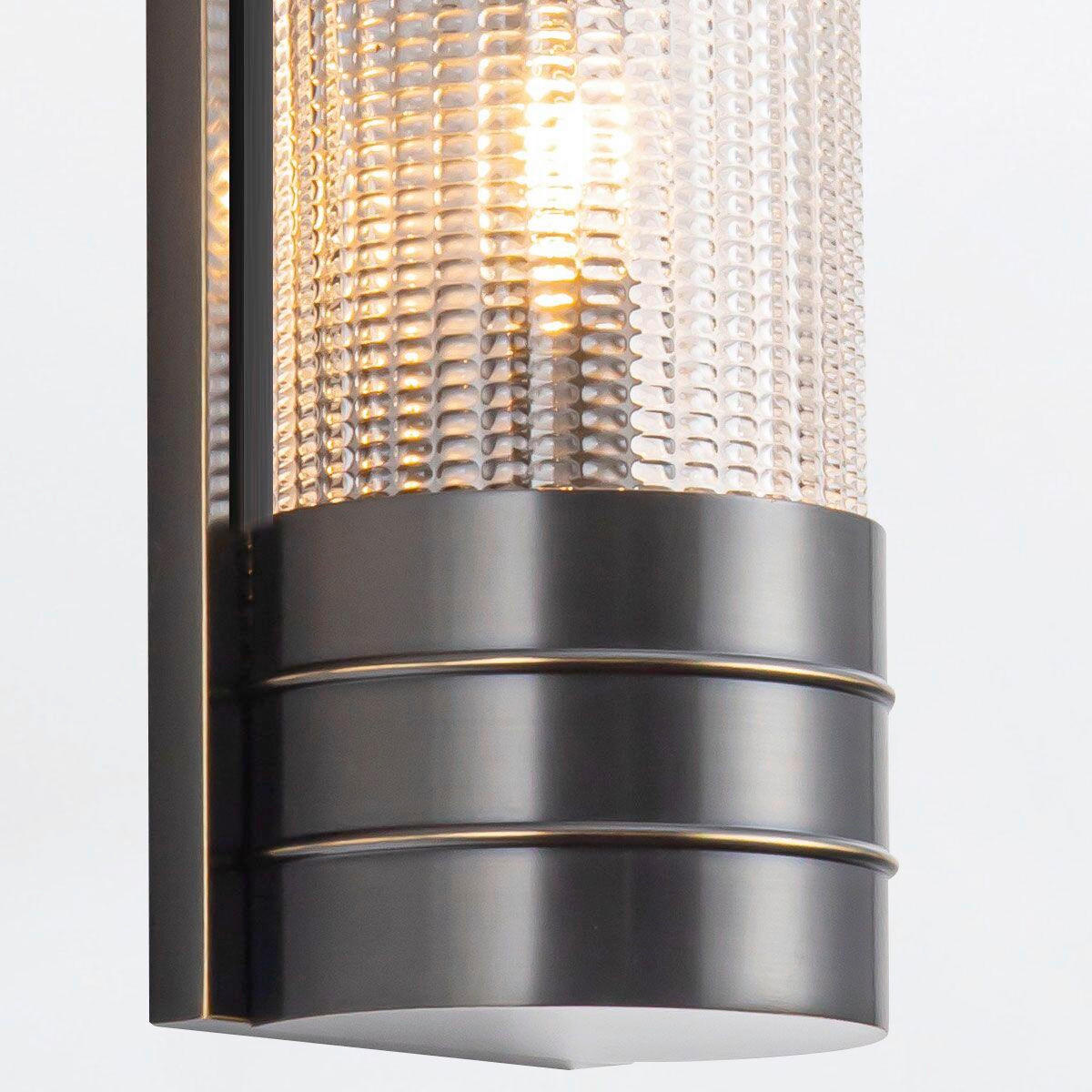 WANDLEUCHTE    - Bronzefarben, KONVENTIONELL, Glas/Metall (46,7/11,2/9,5cm) - Elstead Lighting