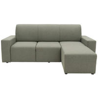 ECKSOFA Looks X Graubraun Webstoff  - Graubraun/Schwarz, Design, Kunststoff/Textil (222/150/88cm) - LOOKS by W.Joop
