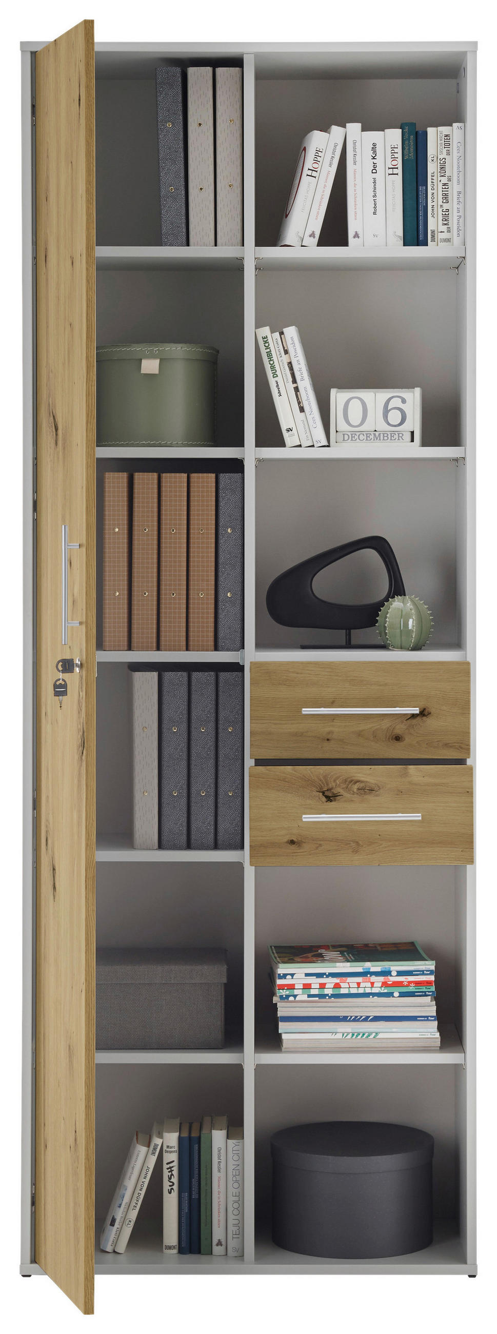 AKTENSCHRANK Eiche Artisan  - Eiche Artisan, MODERN, Holzwerkstoff (80/216/35cm) - Carryhome