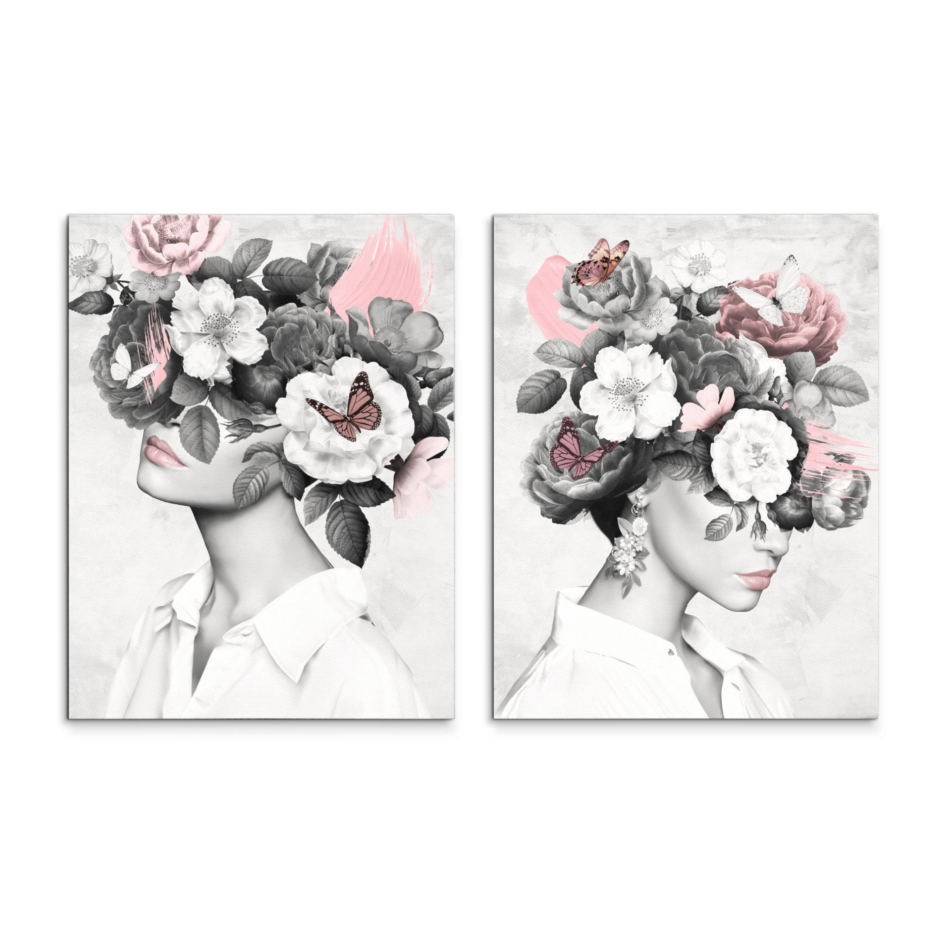 BILDERSET - Multicolor, Basics, Holz/Textil (2x32/42cm)