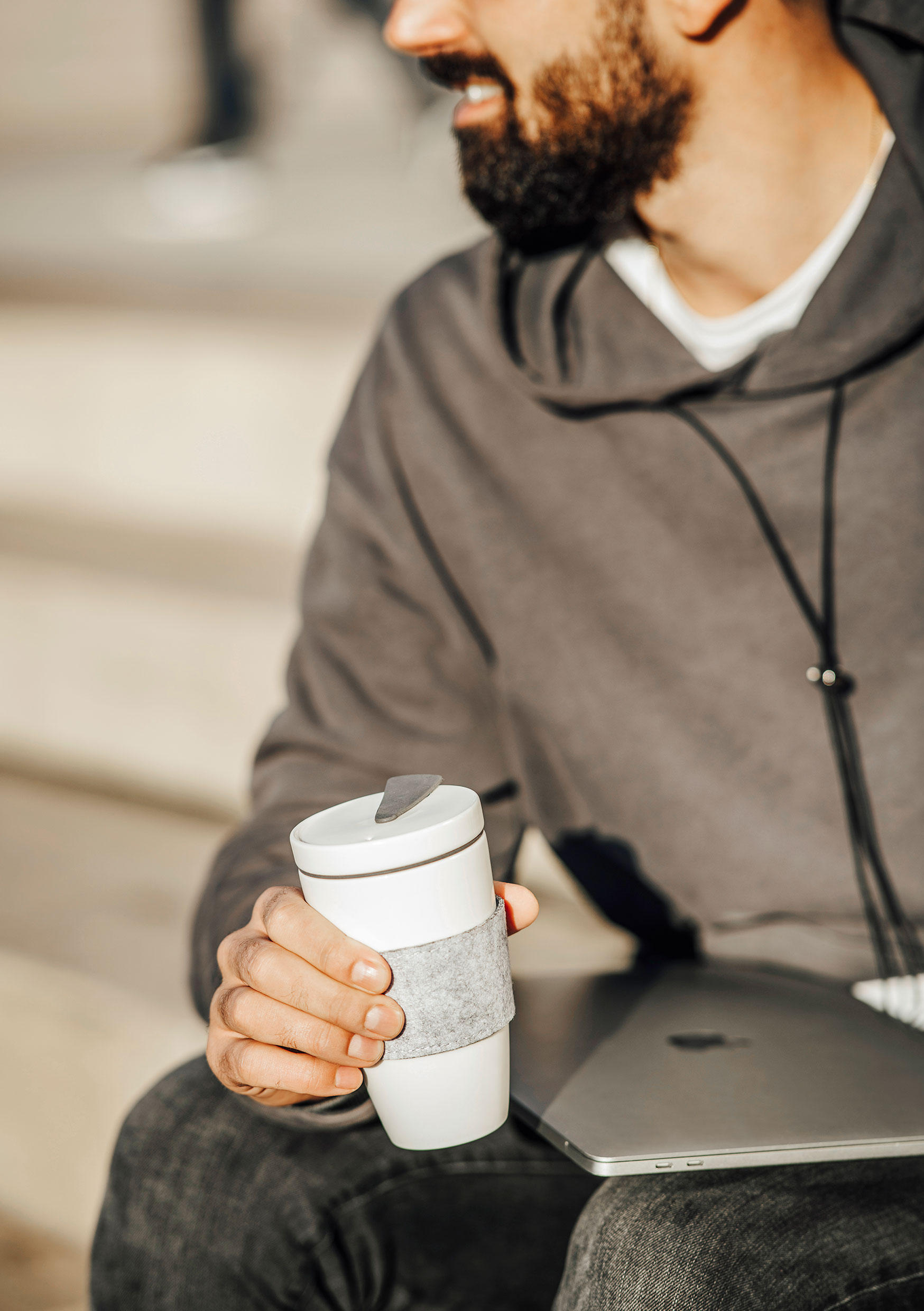 COFFEE-TO-GO-BECHER TO GO, TO STAY 0,35 L  - Weiß, Basics, Keramik (350ml) - like.Villeroy & Boch