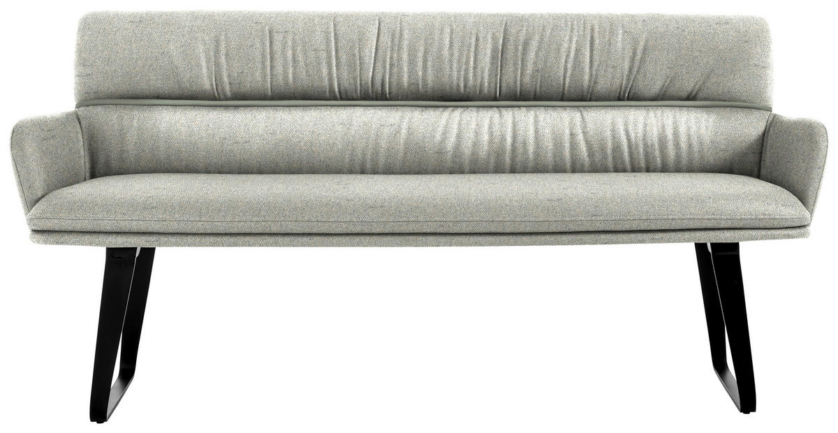 SITZBANK 200/86/68 cm Mikrofaser Grün  - Schwarz/Grün, Design, Textil/Metall (200/86/68cm) - Valdera
