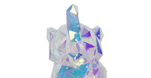 TISCHLEUCHTE - Transparent/Perlmutt, Trend, Kunststoff (33/31/40cm) - Novel