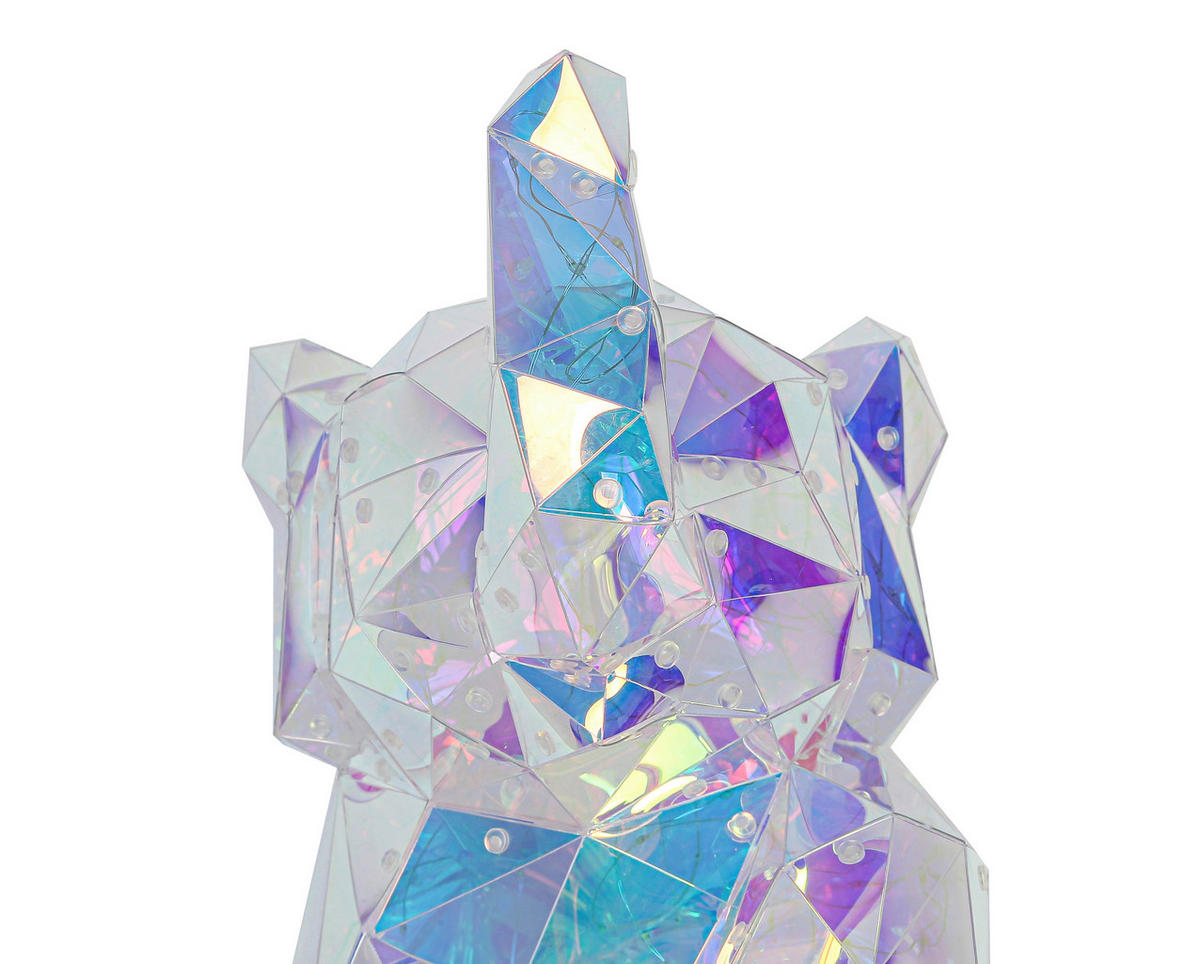 TISCHLEUCHTE 33/31/40 cm   - Transparent/Perlmutt, Trend, Kunststoff (33/31/40cm) - Novel