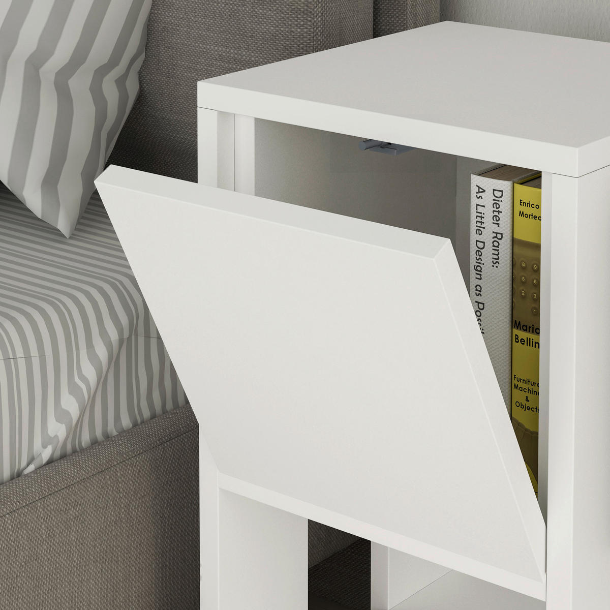 NACHTTISCH 30/55/30 cm  in Weiss  - Weiss, Design, Holzwerkstoff (30/55/30cm) - Livetastic