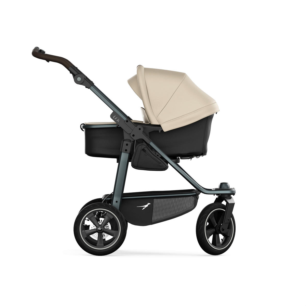 KOMBIKINDERWAGEN  mono3 2-in-1 Kombikinderwagen  sand  - Sandfarben/Schwarz, Basics, Textil/Metall (57/111/120cm) - TFK