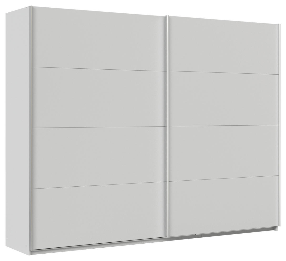 SCHWEBETÜRENSCHRANK  in Seidengrau  - Seidengrau/Alufarben, KONVENTIONELL, Holzwerkstoff/Metall (271/210/62cm) - Xora