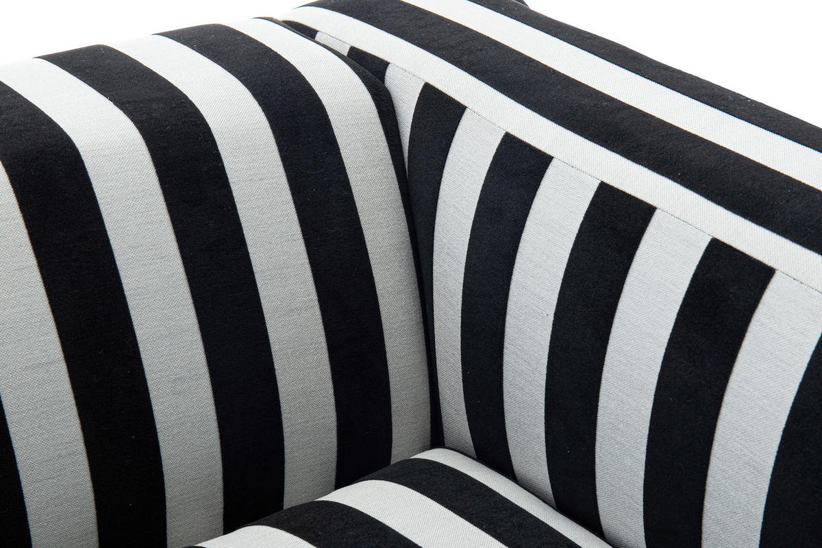 SESSEL in Webstoff Schwarz, Weiß  - Schwarz/Weiß, Design, Kunststoff/Textil (129/66/95cm) - Livetastic