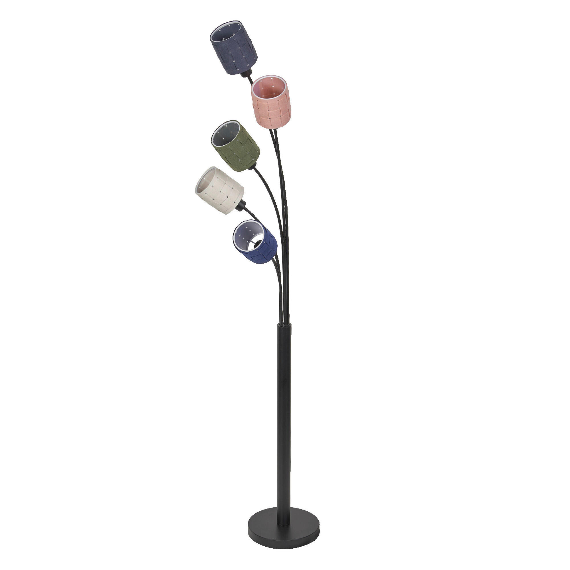 STEHLEUCHTE 50.5/173 cm    - Multicolor, Basics, Naturmaterialien/Metall (50.5/173cm) - Osram