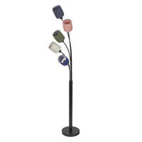STEHLEUCHTE 50.5/173 cm    - Multicolor, Basics, Naturmaterialien/Metall (50.5/173cm) - Osram
