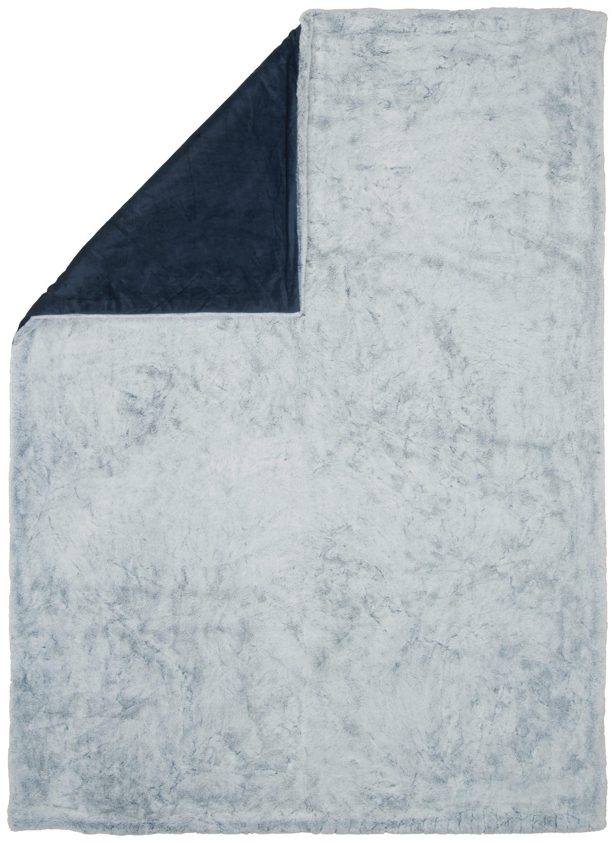 ĆEBE OD VEŠTAČKOG KRZNA 150/200 cm tamnoplava  - tamnoplava, Konvencionalno, tekstil (150/200cm) - Novel