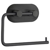 TOILETTENPAPIERHALTER BESLAGSBODEN RUND Schwarz  - Schwarz, Basics, Metall (13,4/10,7/3cm) - Smedbo